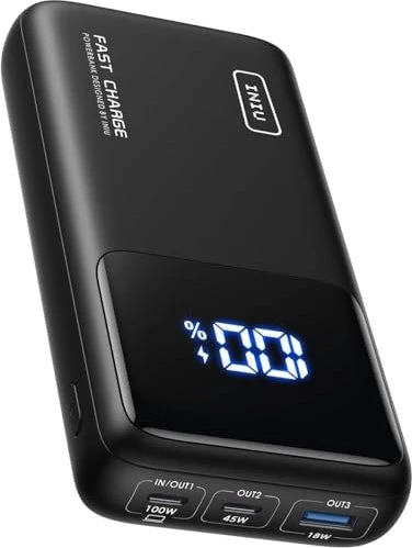INIU B63 Powerbank 100W 25000mAh schwarz für 47€ (-10%)