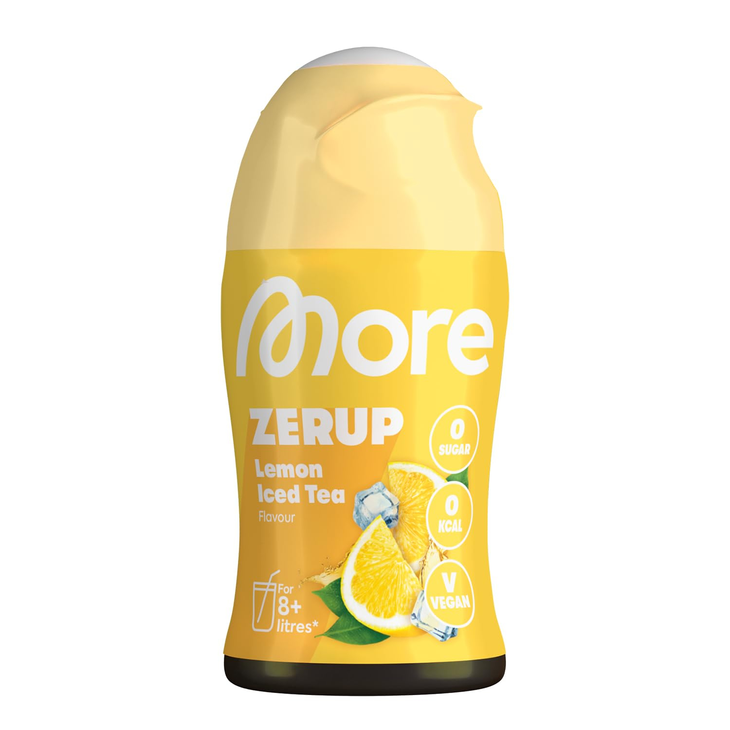 MORE Zerup, Lemon Iced Tea, 65 ml, für bis zu 8 l Fertiggetränk, zuckerfreier Sirup (Amazon Sparabo) für 4€ (-40%)