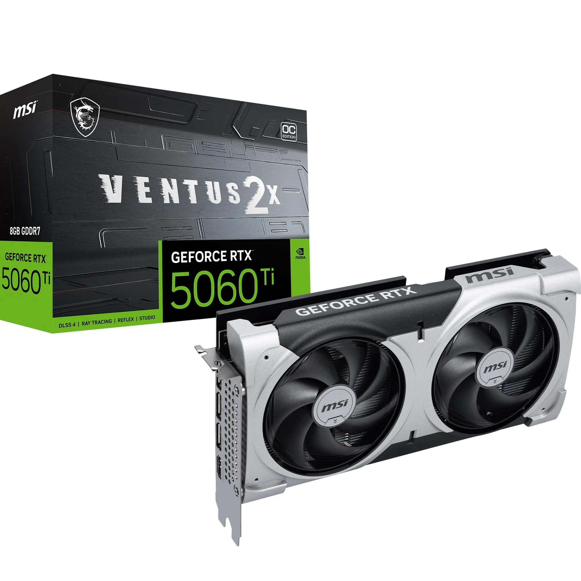 MSI GeForce RTX 5060 Ti 8G Ventus 2X OC Plus, G506T-8V2CP, 8GB GDDR7, HDMI, 3x DP für 281€ (-17%)