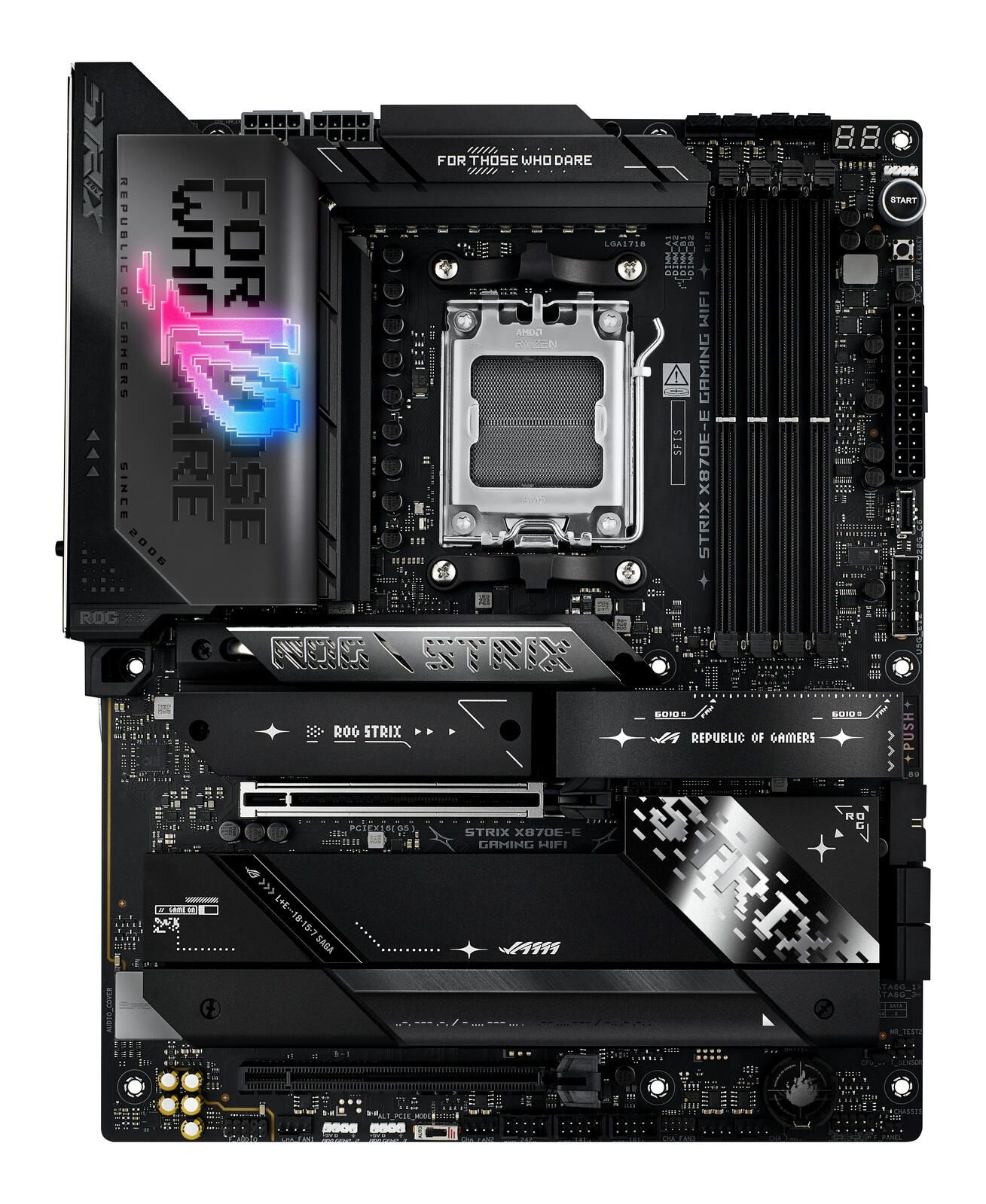 ASUS ROG Strix X870E-E Gaming WiFi Mainboard Sockel AM5 (AMD, X870E, ATX, 18+2+2 Power Stages, Dynamic OC Switcher, DDR5, PCIe 5.0) für 381€ (-10%)