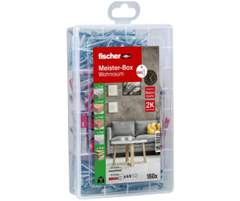fischer Meister-Box Wohnraum (160-tlg. Dübel & Schrauben Set) für 10€ (-44%)