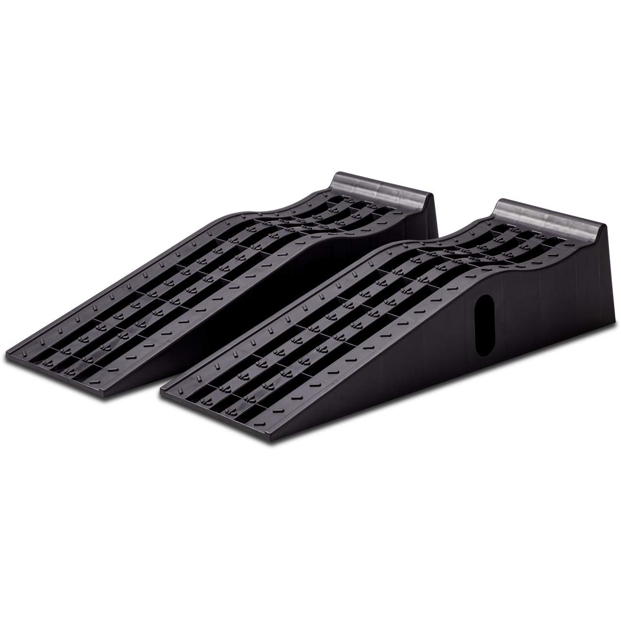 cartrend PKW Auffahrrampen-Set 3 Tonnen, bis 235 mm, Kunststoff Kfz Rampe, mit Überfahrschutz, 2 Stück für 37€ (-32%)