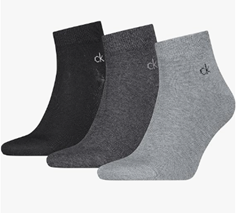 Calvin Klein Herren Quarter Socken (3er Pack, Baumwollmix, verschiedene Größen) für 11€ (-20%)