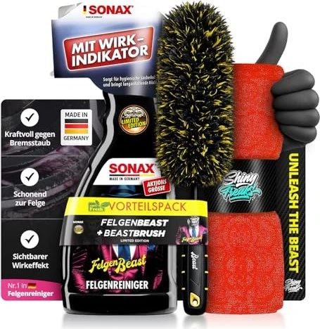 Sonax FelgenBürste Beast Edition, 1 Stück für 11€ (-16%)