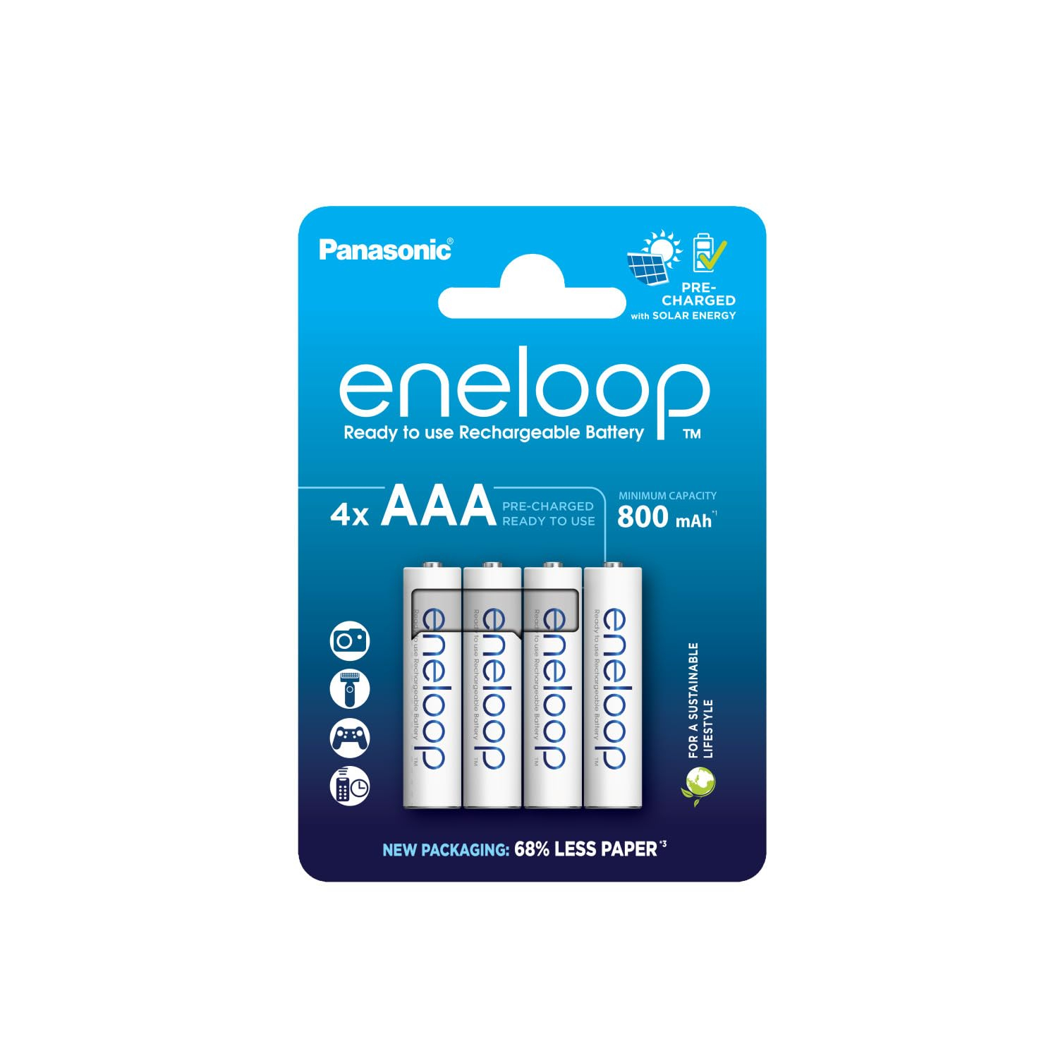 Panasonic eneloop AAA-Micro NI-MH Akku 4er-Pack (800 mAh) | eneloop AA-Mignon (2000 mAh) [ & 10 Sparabo] für 9€ (-33%)