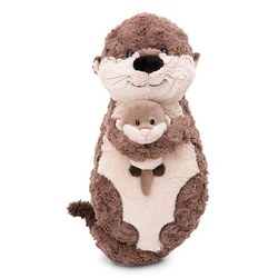 NICI Otter Oda & Odalina 2-in-1 Kuschelkissen (40 x 20 cm)