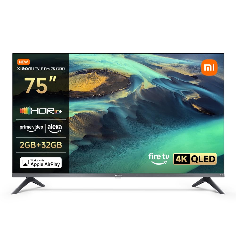 Xiaomi TV F Pro 75(190 cm), 4K UHD QLED, Smart TV, Fire OS8, Triple Tuner DVB-C/S/S2/T/T2,HDR10+ (Wie Neu WHD)