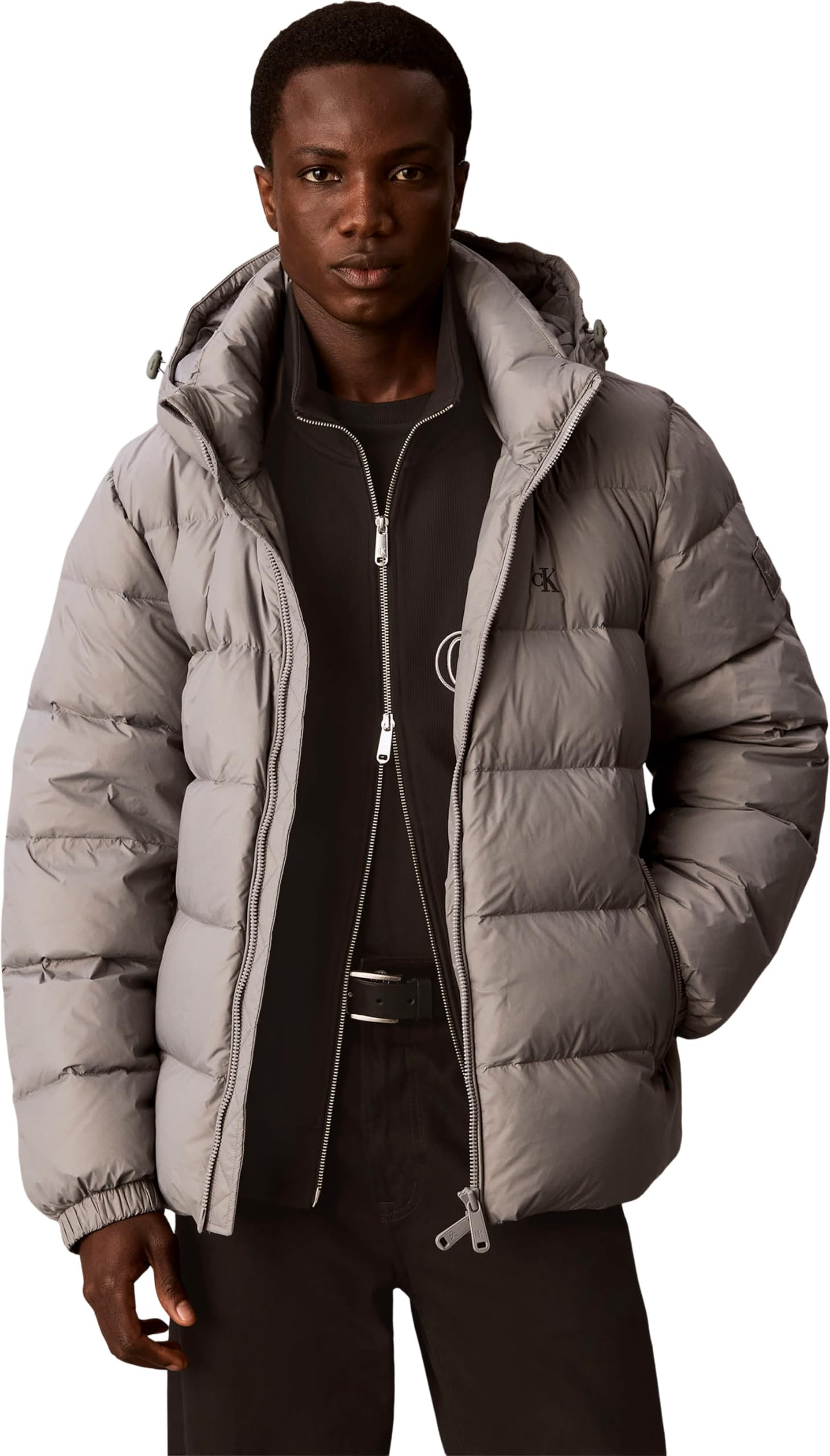 XL – Calvin Klein Herren Ls Nylon Zip Off Hood Down Puffe für 137€ (-43%)