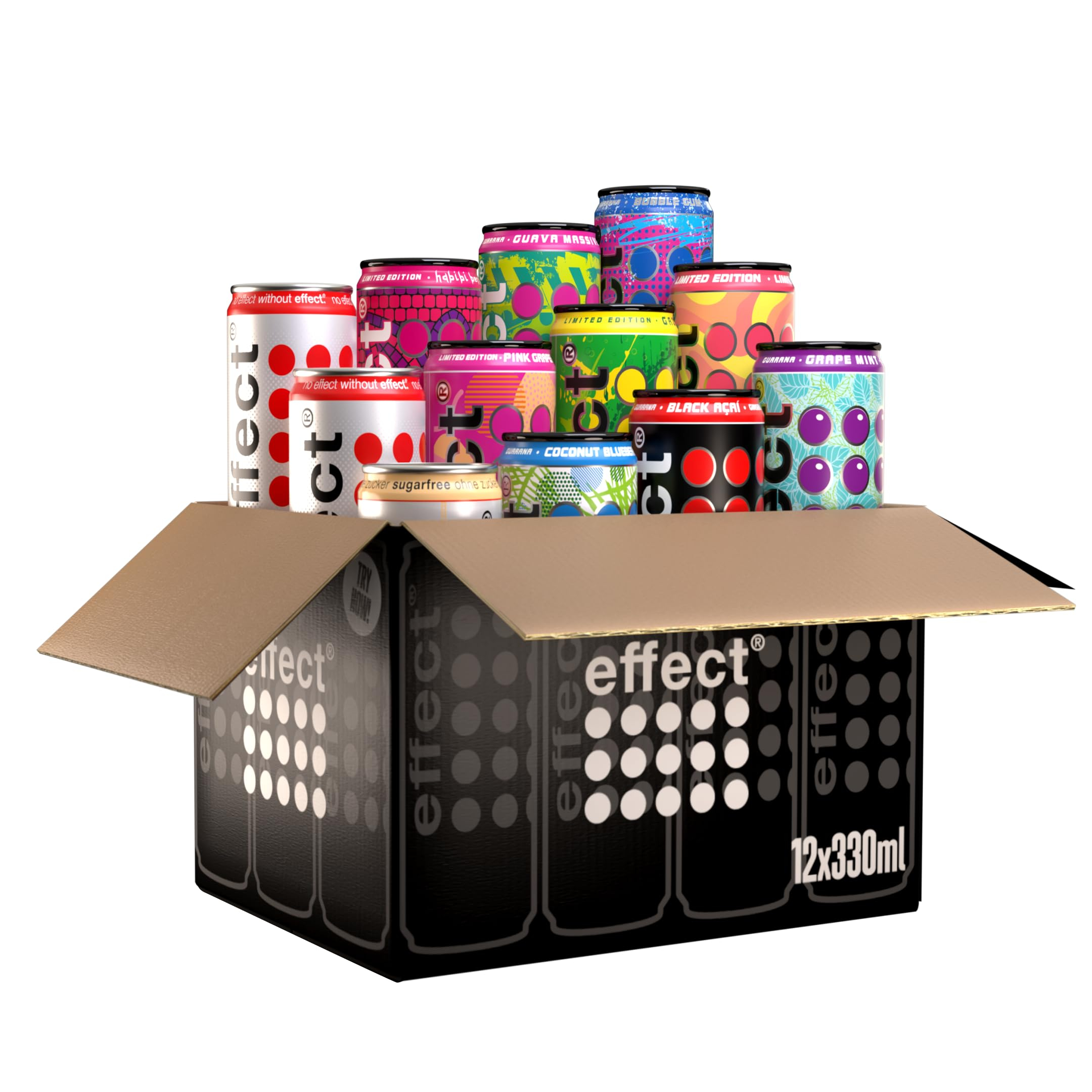 effect Energy Probierpaket 12x330ml inkl. Pfand | effektiv 7,99 € nach Pfandrückgabe | Amazon für 8€ (-50%)