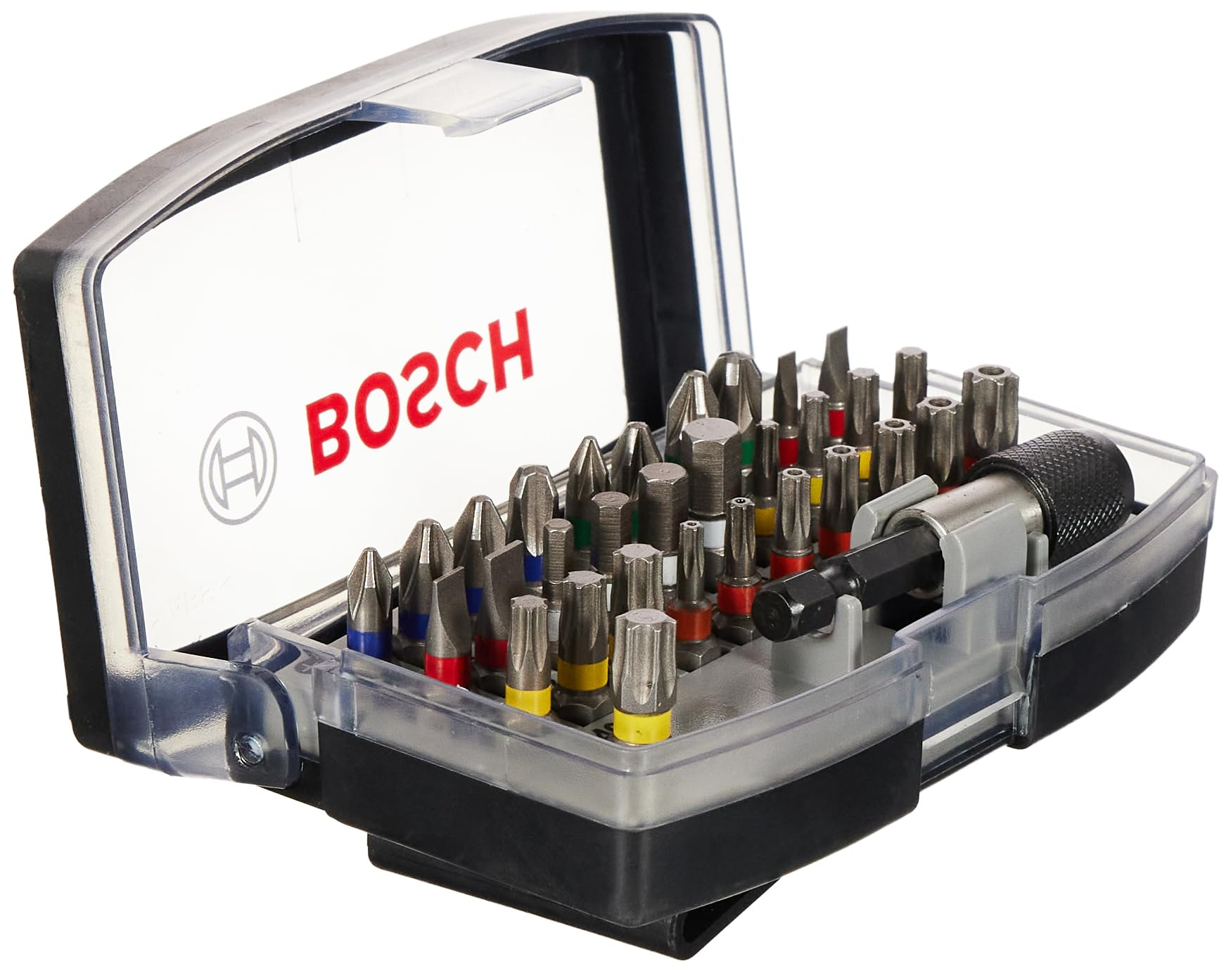 Bosch 32tlg. Schrauberbit Set Extra Hart (Kreuzschlitz-, Pozidriv-, Hex-, T-, TH-, S-Bit, Zubehör Bohrschrauber und Schraubendreher) für 7€ (-34%)