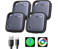 4er Pack UGREEN FineTrack Duo Tracker (USB-C aufladbar, Apple & Google kompatibel) für 30€ (-14%)