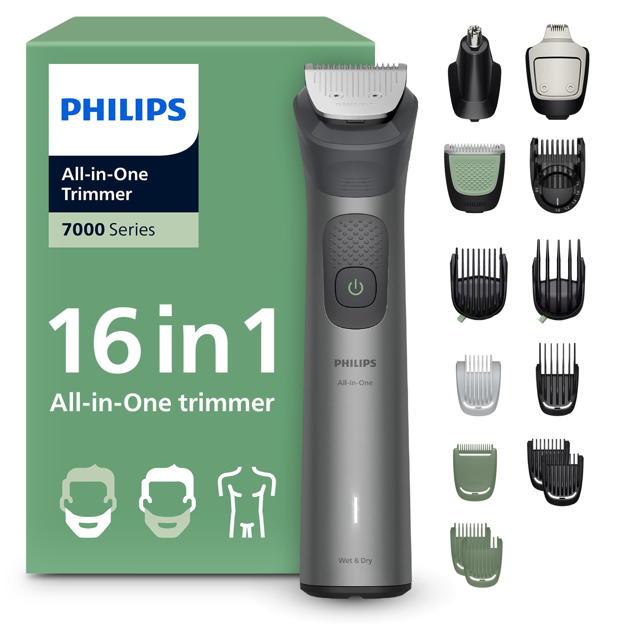 Philips MG7931/15 Series 7000 Multigroom Barttrimmer und Haarschneider für Gesicht, Kopf und Körper für 58€ (-17%)