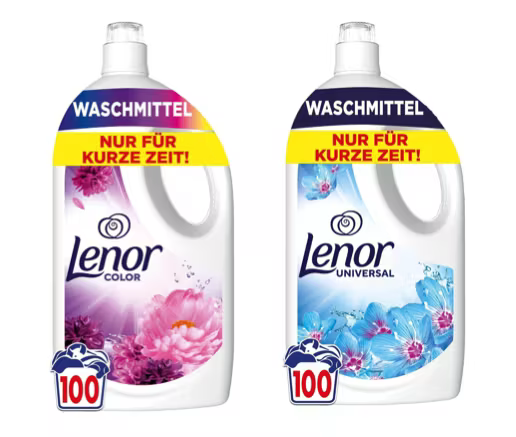 Lenor Color Waschmittel Flüssig, 100 Waschladungen in Aprilfrisch oder Blütentraum für 15€ (-30%)