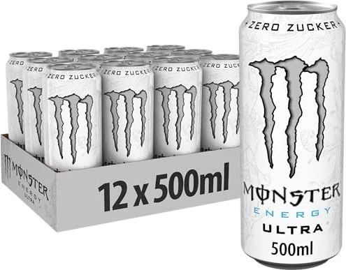 Monster Energy Ultra White Zero Zucker 12x 500ml für 14€ (-13%)