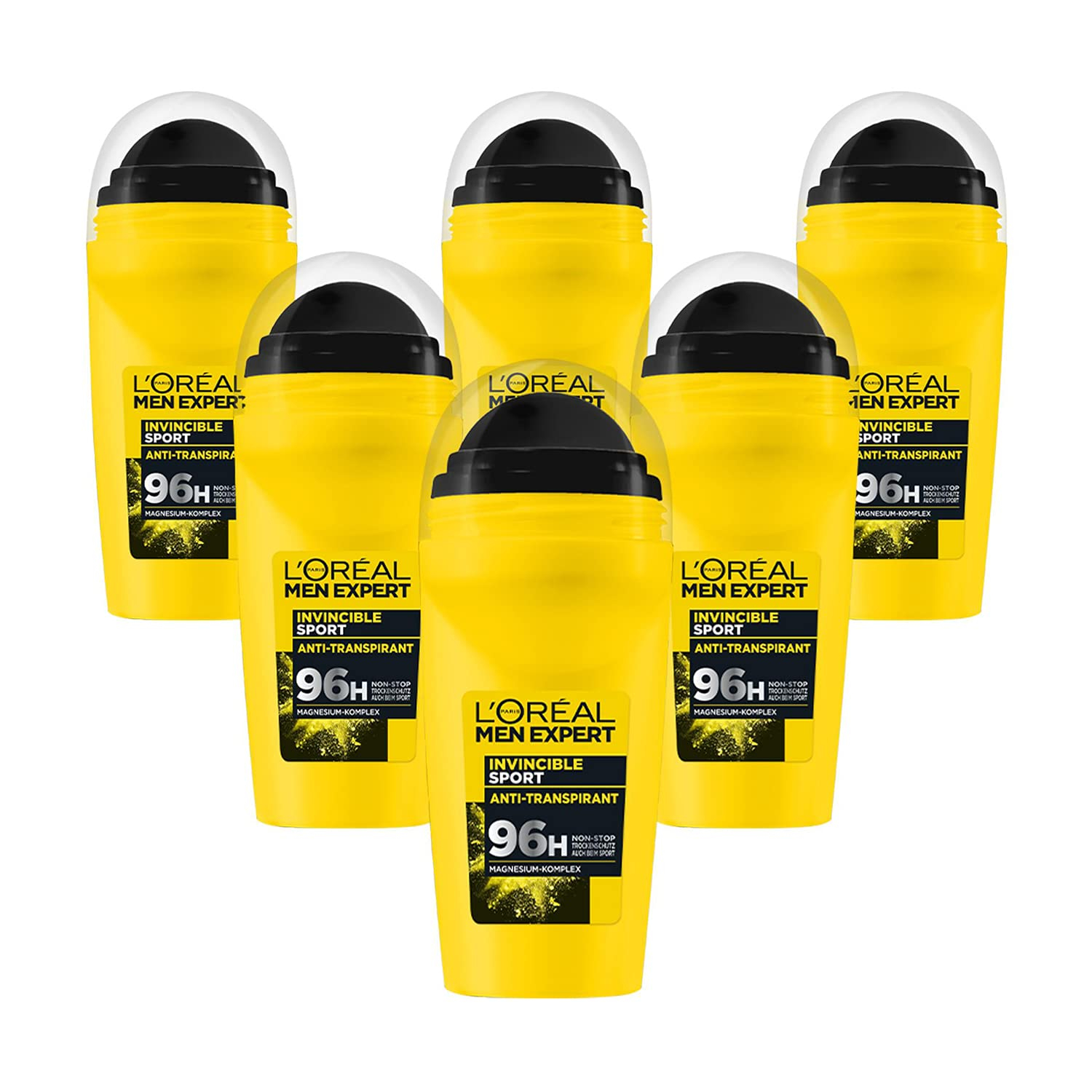 L’Oréal Men Expert Deoroller, 96 Stunden Wirkung, Invincible Sport, 6 x 50 ml für 9€ (-63%)