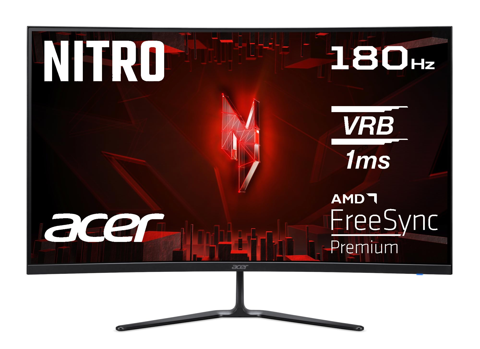 Acer Nitro ED320QR S3 Full HD Gaming Monitor 31,5″, 165Hz, 1ms(VRB), 2xHDMI 2.0, DP 1.4, Curved für 141€ (-26%)