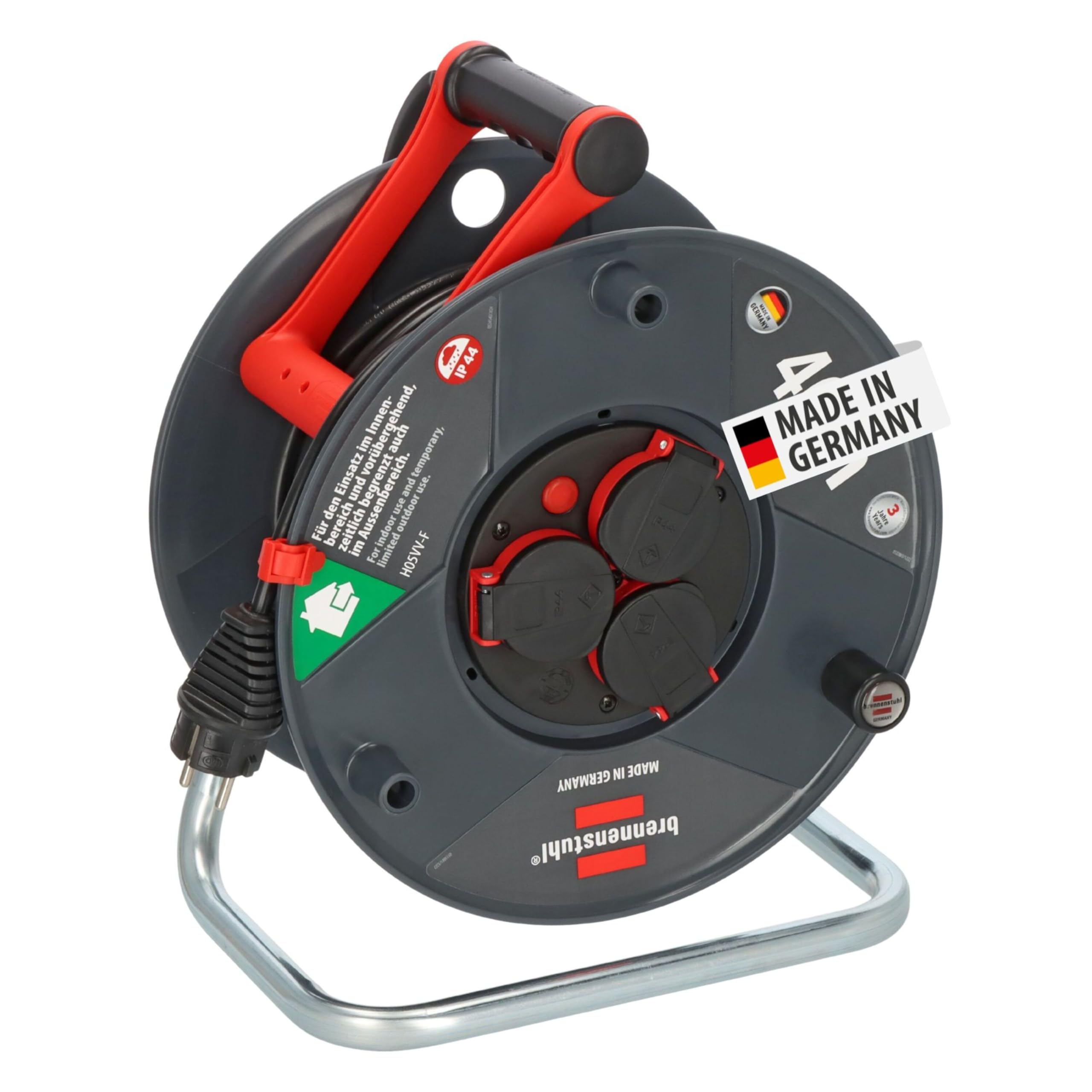 Brennenstuhl Garant V2 IP44 Kabeltrommel 40m outdoor mit 3 Schutzkontakt-Steckdosen für 59€ (-26%)