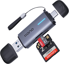 llano SD Kartenleser USB C 2-in-1 Dual Slots mit Code