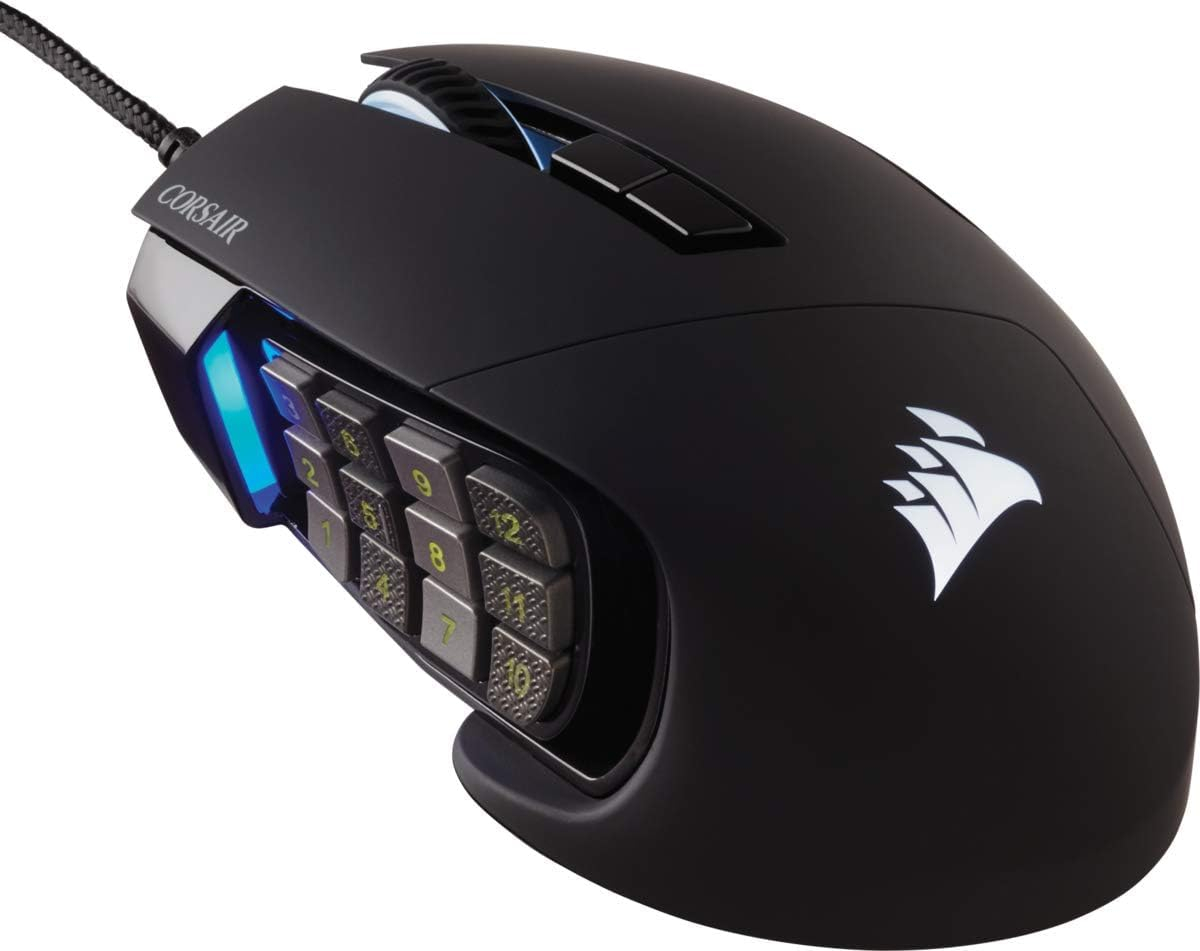 Corsair Scimitar RGB Elite kabelgebundene MOBA/MMO Gaming-Maus im Angebot bei Amazon für 40€ (-42%)