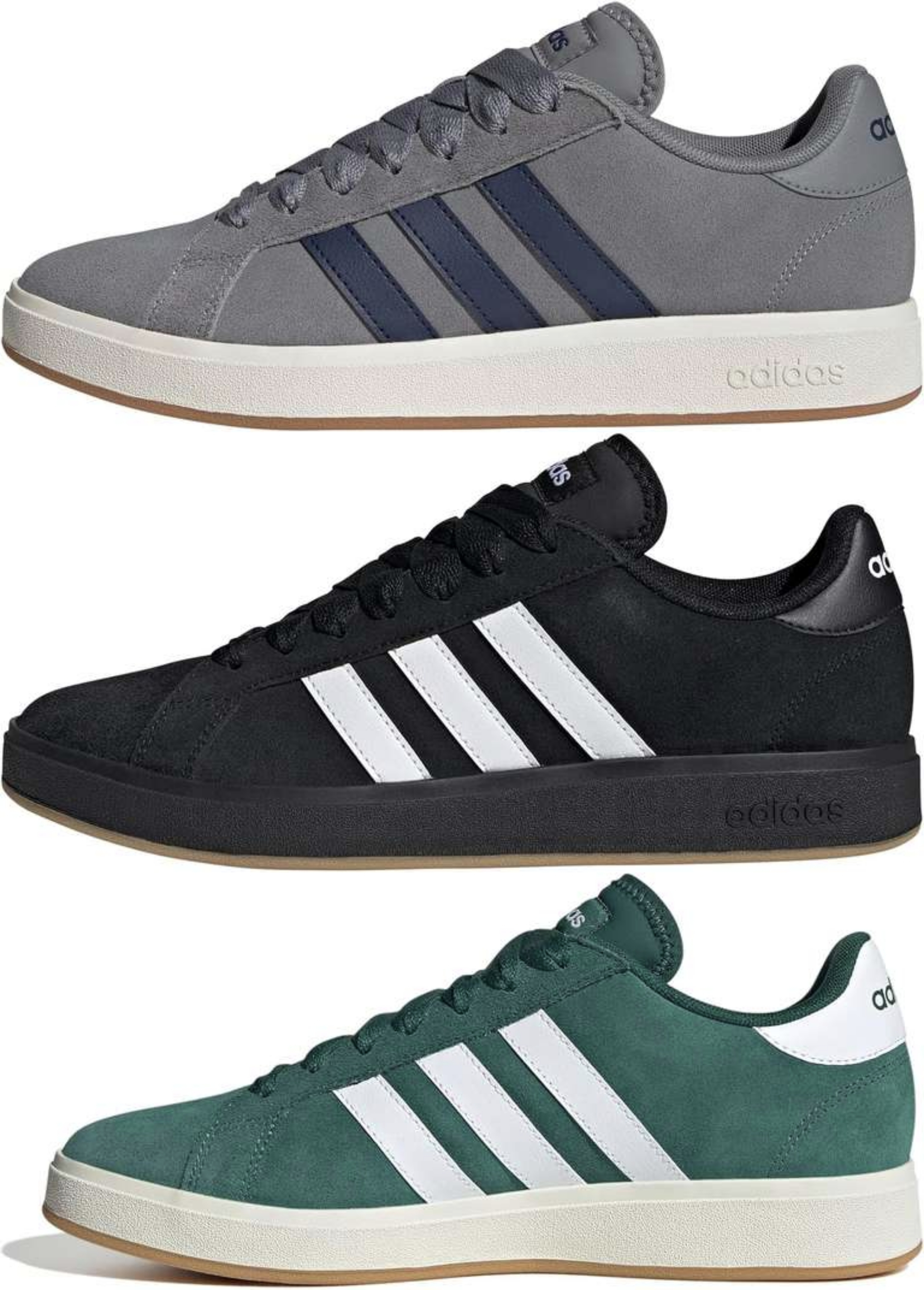 adidas Unisex Grand Court Base 00s Sneaker Wildleder auch in Schwarz und Grün für 32€ (-34%)