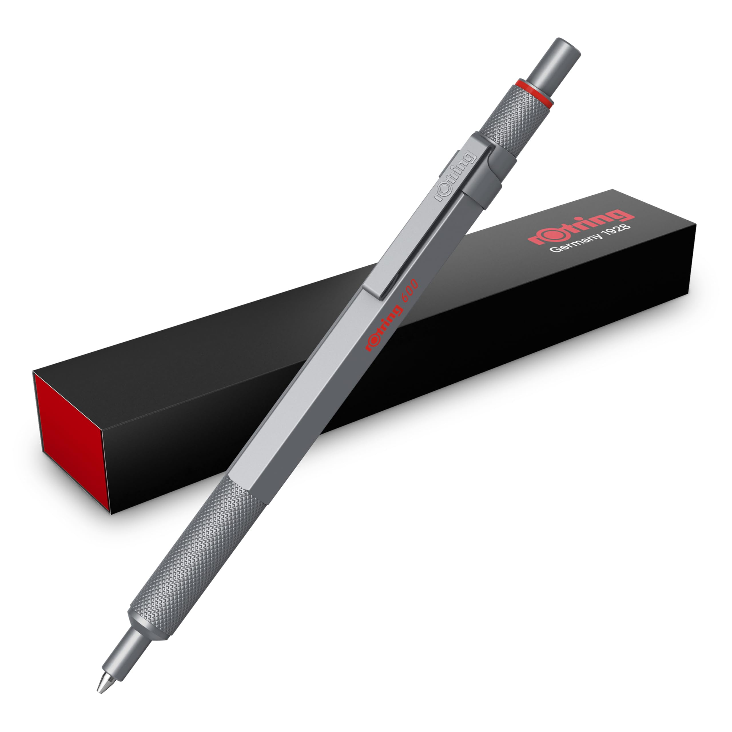 rOtring 600 Gelschreiber | 0,55 mm | Schwarze Tinte | Silberfarbenes Schreibgerät mit Metallschaft | Nachfüllbar neuer Bestpreis für 24€ (-39%)