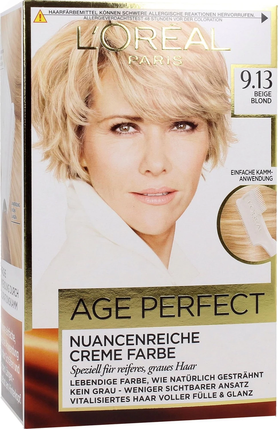 L’Oréal Excellence Age Perfect Haarfarbe 9.13 beige blond für 6€ (-14%)