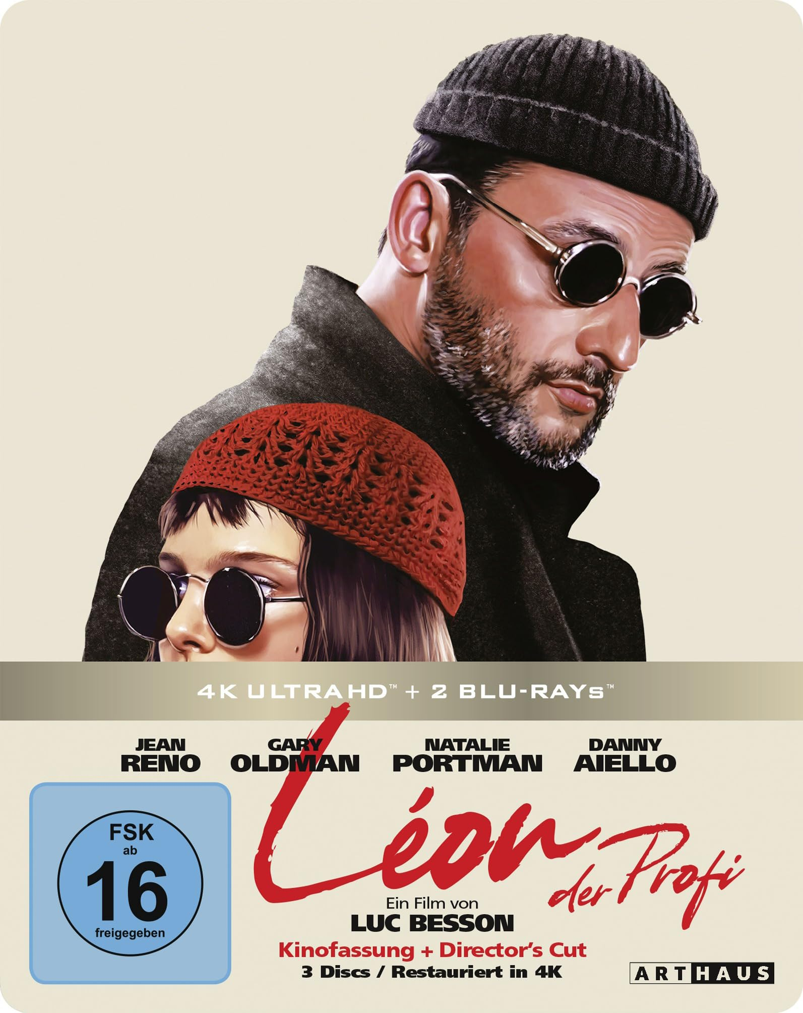Leon – Der Profi – Definitive Edition – Limited Steelbook (4K-UHD + 2 Blu-rays) für 28€ (-1%)