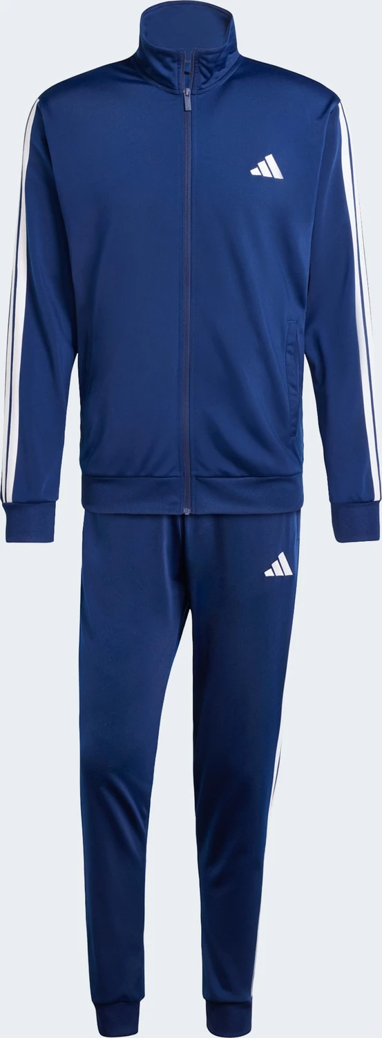 adidas Basic 3-Streifen Tricot Trainingsanzug dark blue (Herren) für 26€ (-13%)