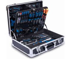 Scheppach TB200 Aluminium Werkzeugkoffer (141-tlg., Chrom-Vanadium) für 84€ (-16%)