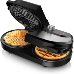 Arendo Doppel-Waffeleisen (1400W, 2 Zonen, Herz & Belgisch) für 40€ (-13%)