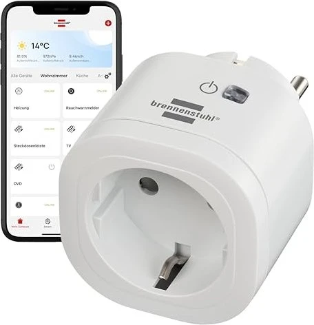 Brennenstuhl WA 3000 XS01 Wifi-Steckdose weiß, Smart-Steckdose für 22€ (-17%)