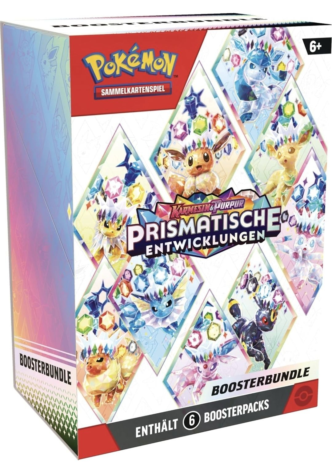 [Amazon Einladung] Pokémon-Sammelkartenspiel: Boosterbundle Karmesin & Purpur – Prismatische Entwicklungen (6 Boosterpacks) für 30€ (-62%)