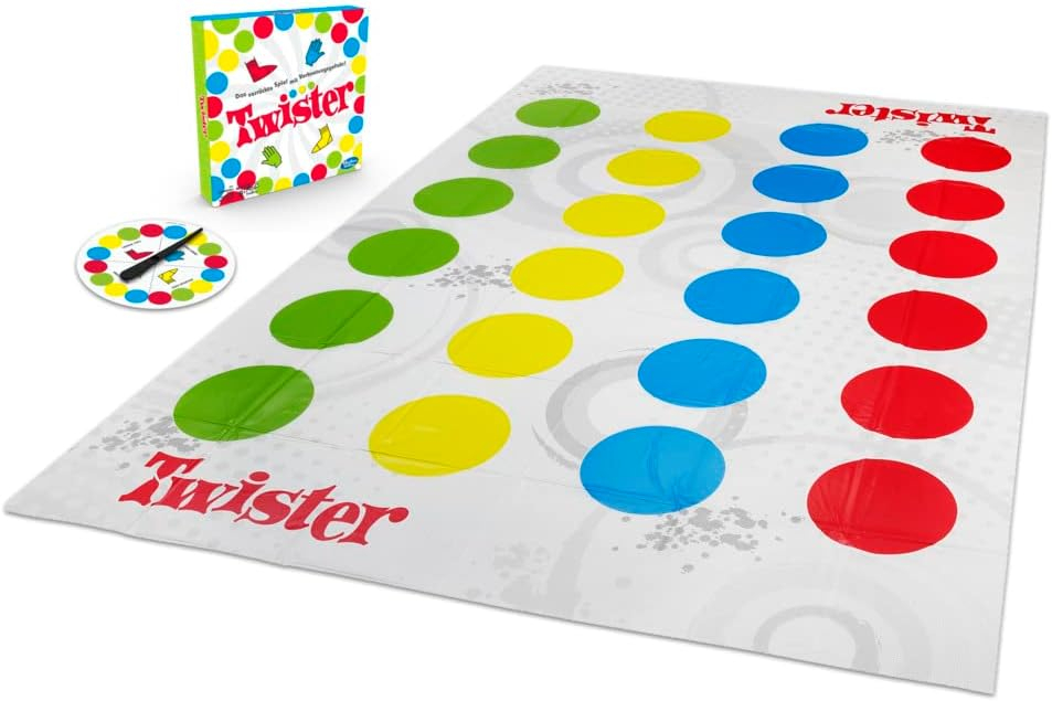 Hasbro Twister Spiel – Deutsche Version (ab 6 Jahren, 2+ Spieler | Matte, Drehscheibe & Anleitung) Amazon für 14€ (-33%)