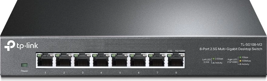 TP-Link TL-SG108-M2 Desktop 2.5G Switch, 8x RJ-45 für 65€ (-13%)