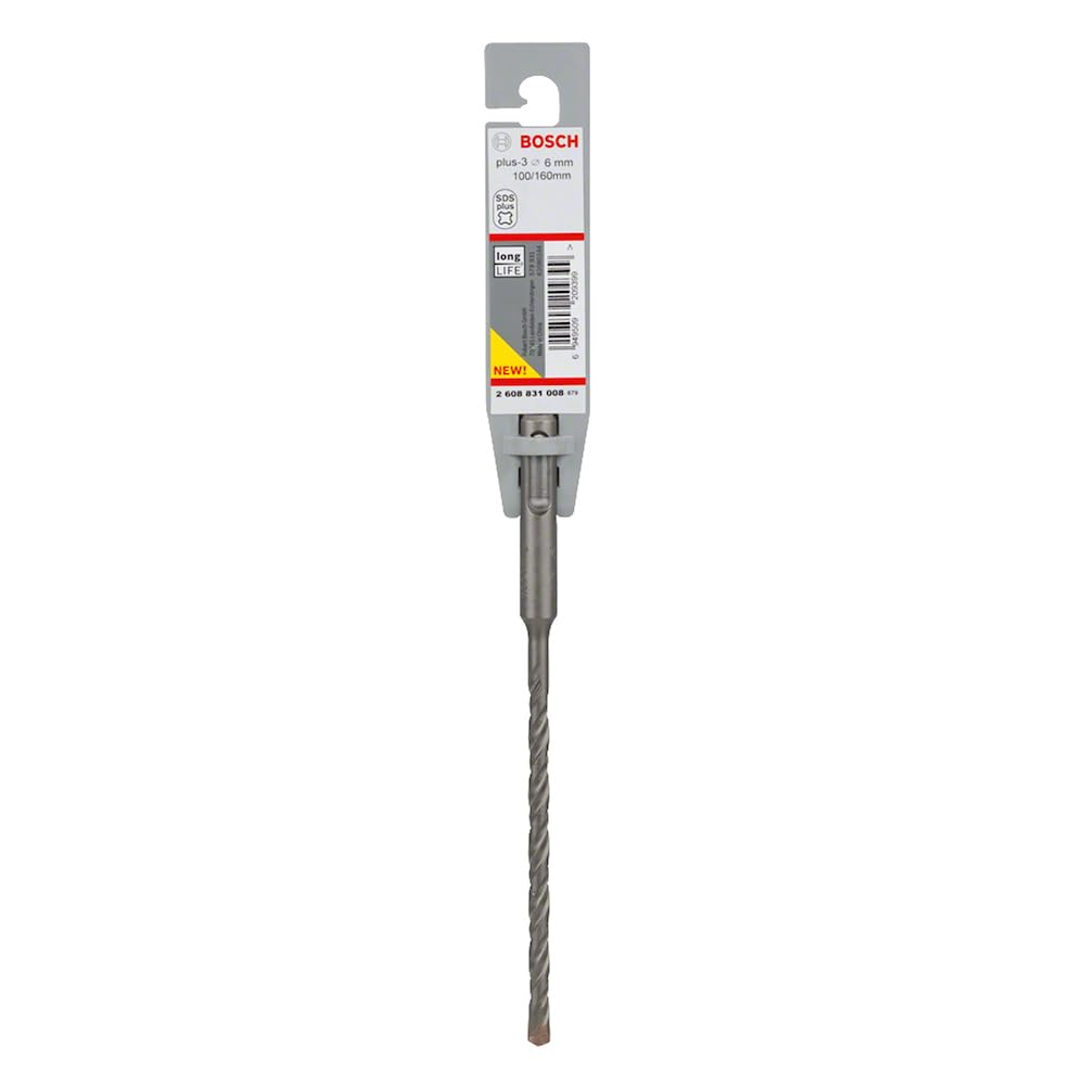 Bosch Accessories Bosch Professional Hammerbohrer SDS plus-3 (für Beton, 6 x 100 x 160 mm, Zubehör Bohrhammer) I I für 2€ (-72%)