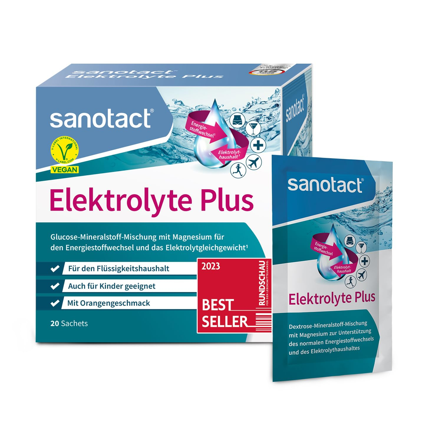 [Amazon Spar Abo] sanotact Elektrolyte Plus (20 Beutel) für 4€ (-10%)