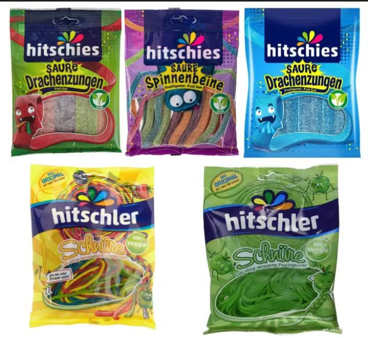 Hitschies Fruchtgummis Krakenarme, Spinnenbeine, Drachenzungen, Schnüre für 1€ (-36%)