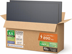 2er-Set Solarway 445W Solarpanels (Bifazial, Glas/Glas, n-type) für 170€ (-15%)