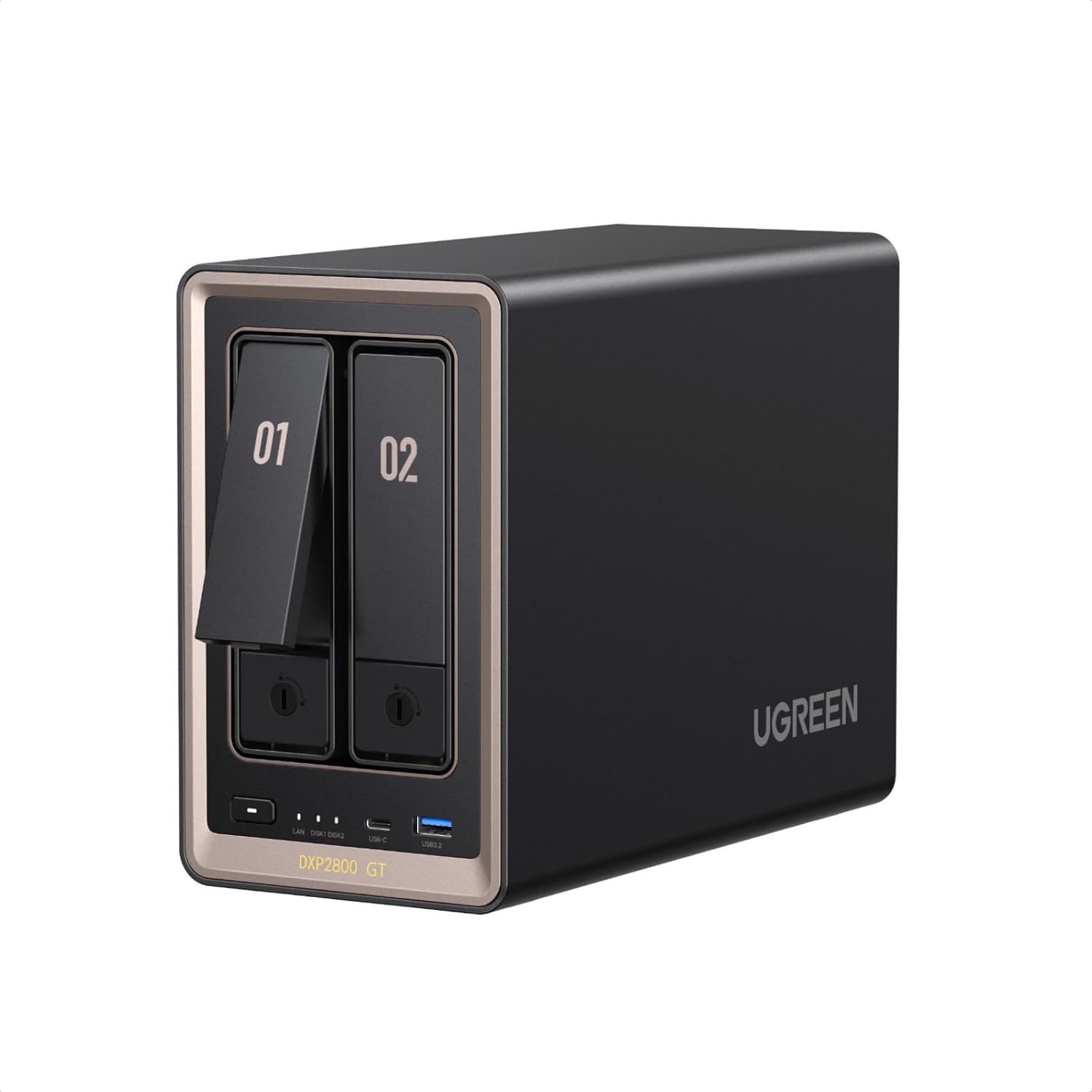 UGREEN NASync DXP2800 GT 2-Bay NAS | AMD Ryzen R2514 | 10GbE | 8GB RAM | U.2 & M.2 Slots für 400€ (-22%)