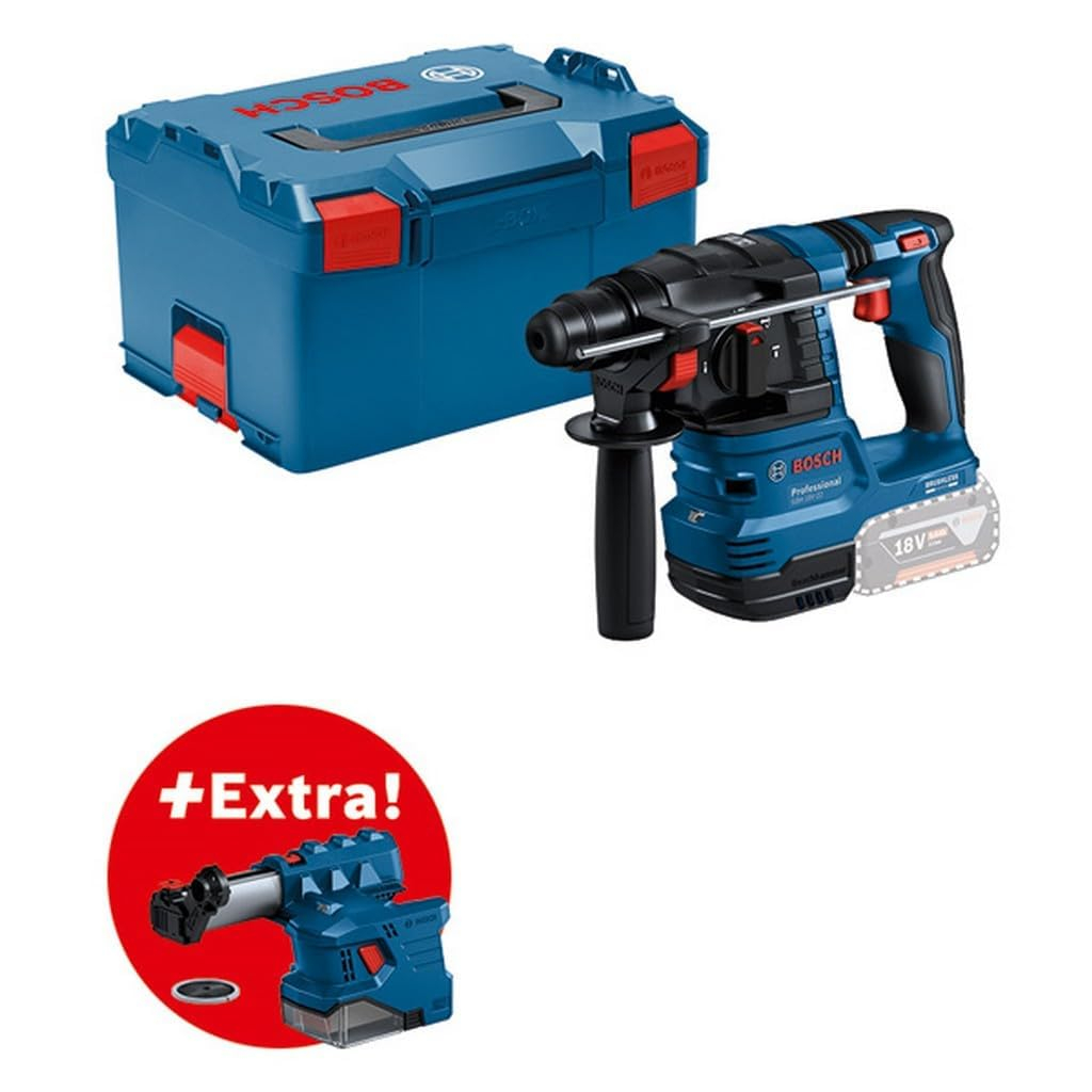 Bosch Professional Akku Bohrhammer GBH 18V-22 + GDE 18V-12 Absaugung + L-Boxx für 196€ (-21%)