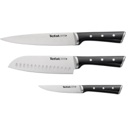 Tefal Ice Force Messerset (3-teilig, Edelstahl, inkl. Santokumesser) für 38€ (-18%)