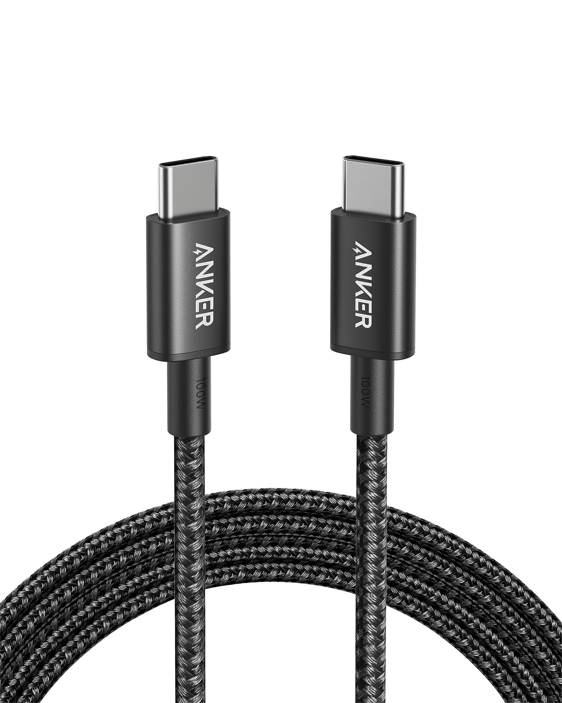 Anker 333 – USB-C auf USB-C Kabel (100W, 2m, Schnellladen, langlebig, 12000 Biegungen) | Amazon für 6€ (-26%)
