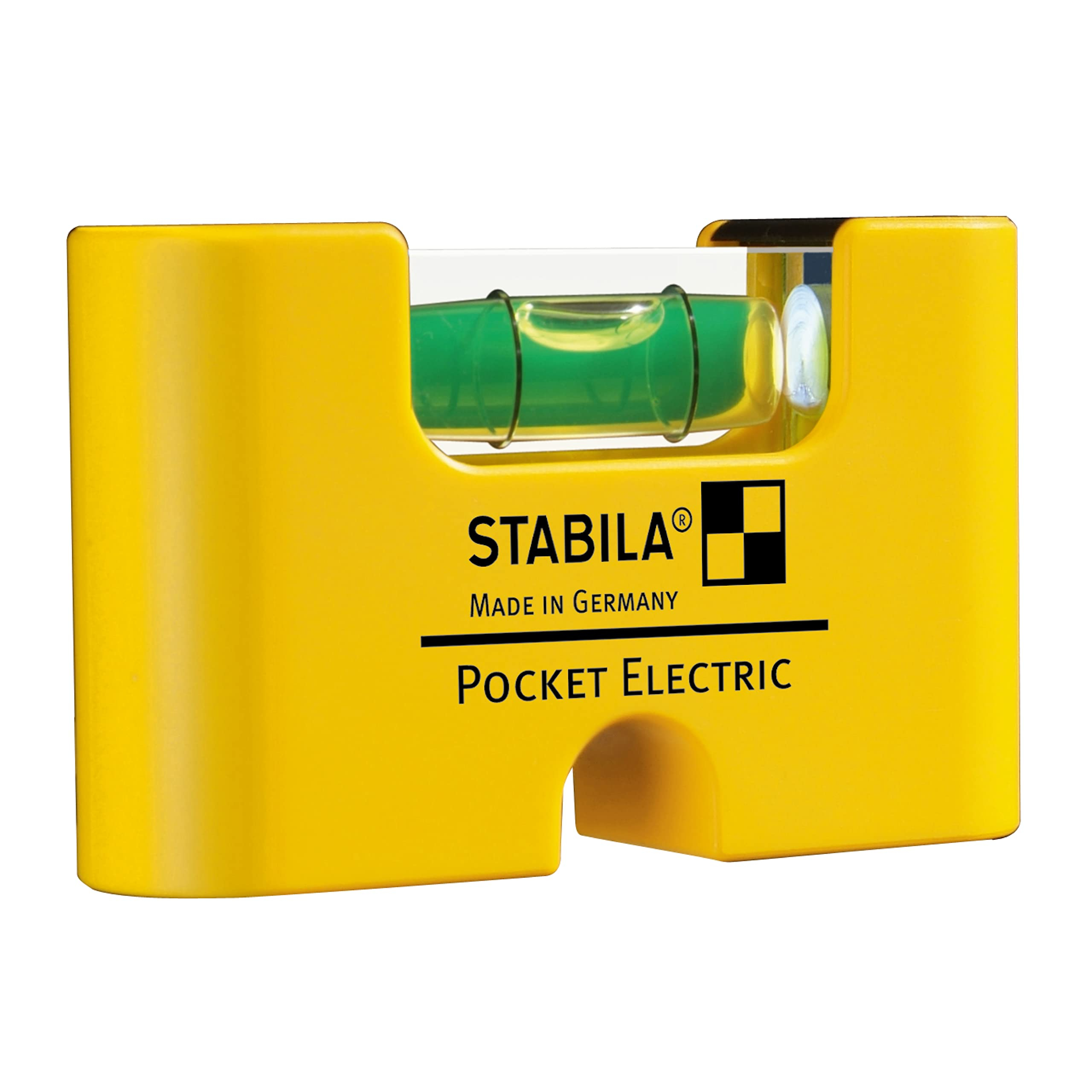 STABILA Mini-Wasserwaage Pocket Electric 7cm starker Seltenerd-Magnet 1 Horizontal-Libelle Made in Germany für 7€ (-36%)