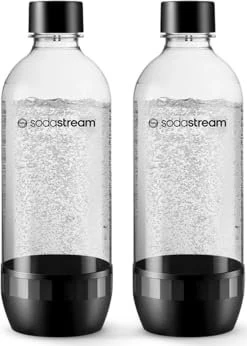 SodaStream Kunststoff Sodaflasche spülmaschinengeeignet 1l schwarz, 2 Stück für 14€ (-7%)