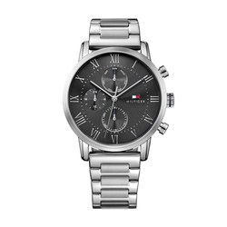 Tommy Hilfiger Multifunktions-Quarzuhr Herren (44mm, Grey)