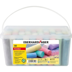Eberhard Faber Straßenkreide (50er Eimer, 8 leuchtende Farben) für 7€ (-34%)