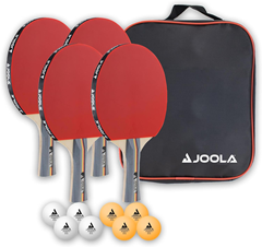 JOOLA Tischtennis-Set Team School (13-teilig: 4 Schläger, 8 Bälle, Tasche) für 19€ (-22%)