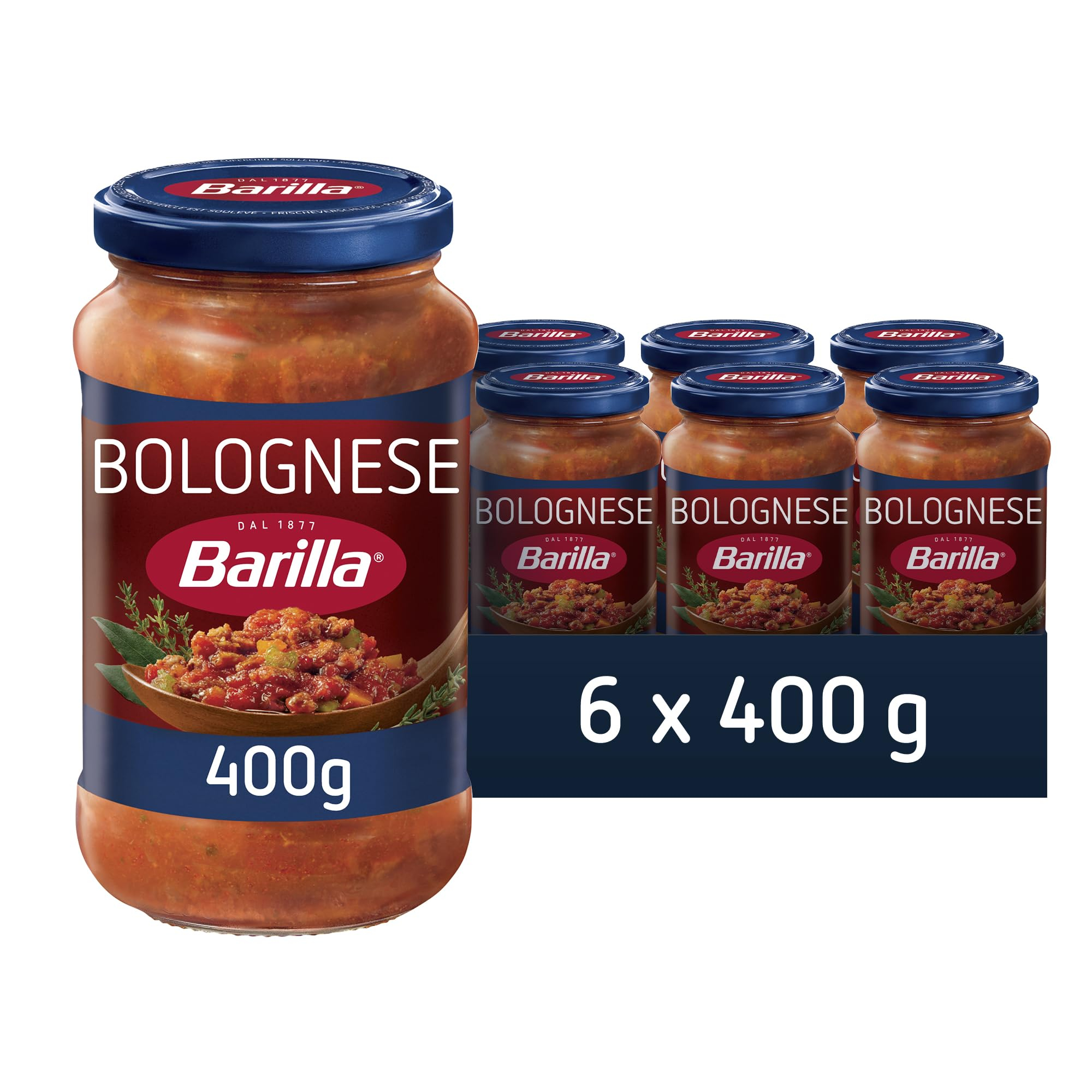 Barilla Pastasauce Bolognese, 6er Pack (6 x 400g) für 15€ (-31%)