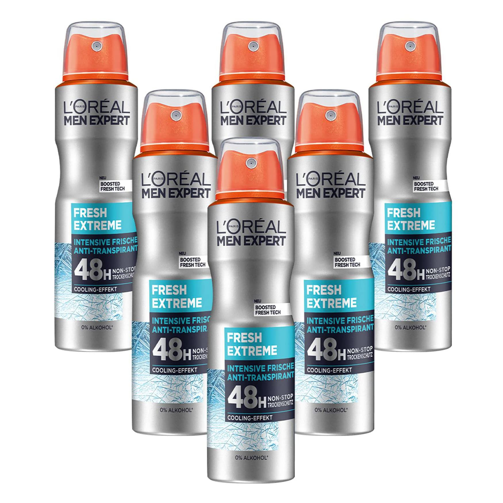 L’Oréal Men Expert Deo für Männer, Cooling-Effekt für bis zu 48 Stunden Frische, Fresh Extreme, 6 x 150 ml für 10€ (-31%)