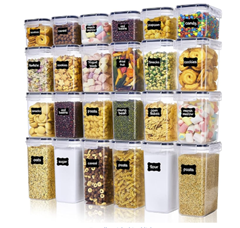 Vtopmart Vorratsdosen-Set (24 Stück, luftdicht, BPA-frei, inkl. Etiketten)